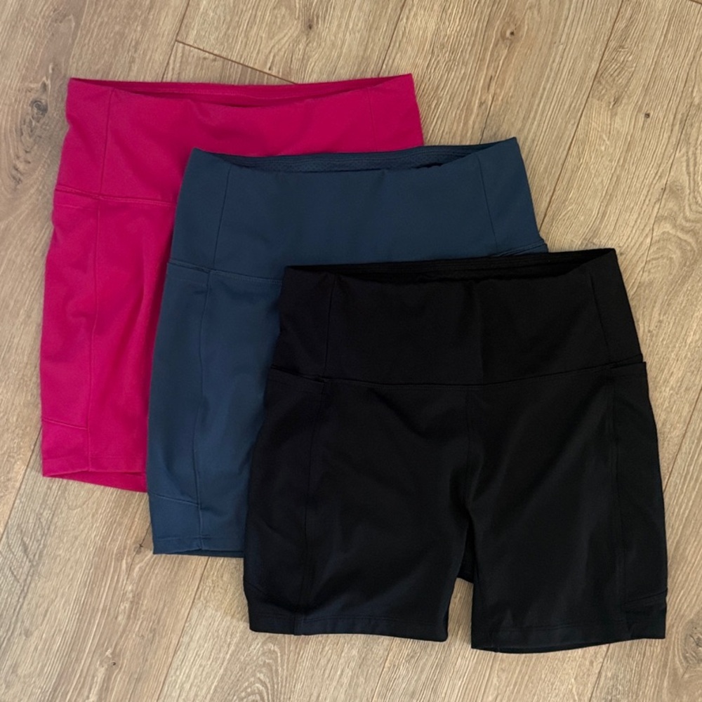CALIA Women's Bike Shorts - Pink, Blue, Black